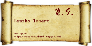 Meszko Imbert névjegykártya